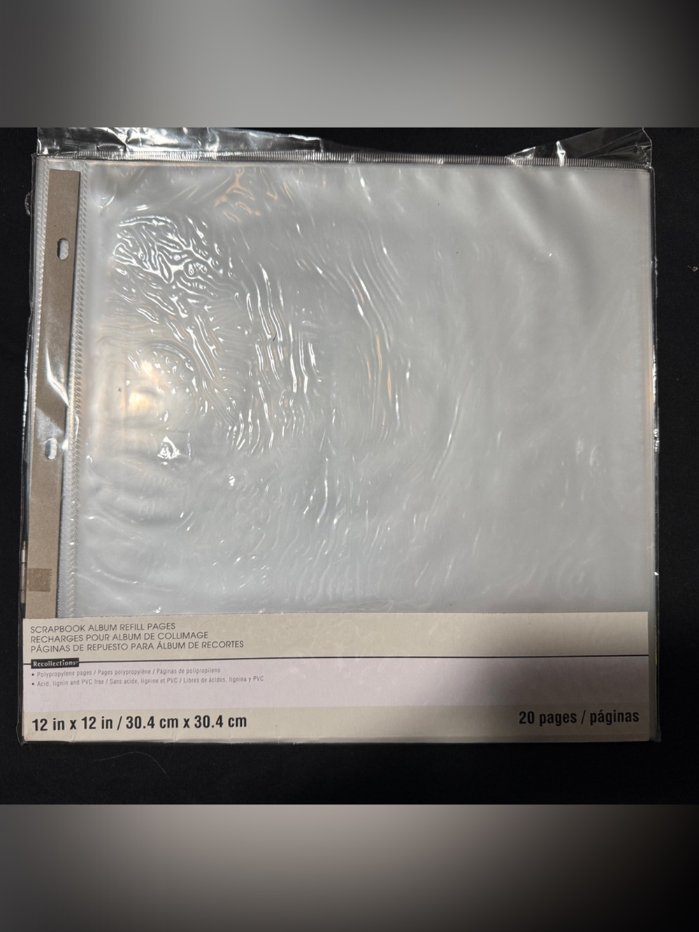 Recollections Clear Scrapbook Sleeve Pages - Transparent